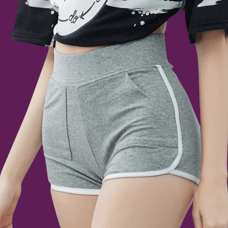 Gray hot sale booty shorts
